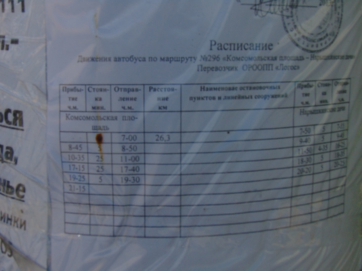 Расписание транспорта Расписание транспорта