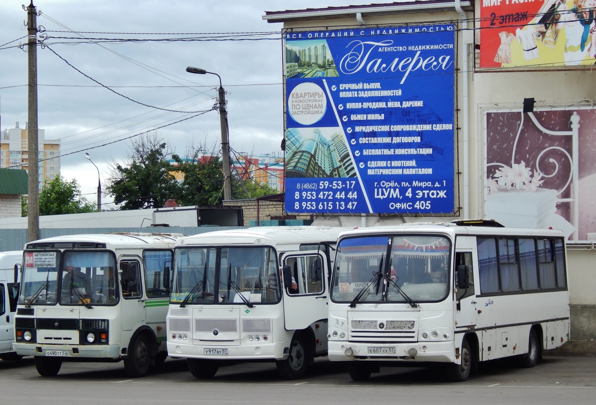 Е 687 ХХ 57, У 917 ВУ 57, О 490 ТТ 57 Е 687 ХХ 57, У 917 ВУ 57, О 490 ТТ 57