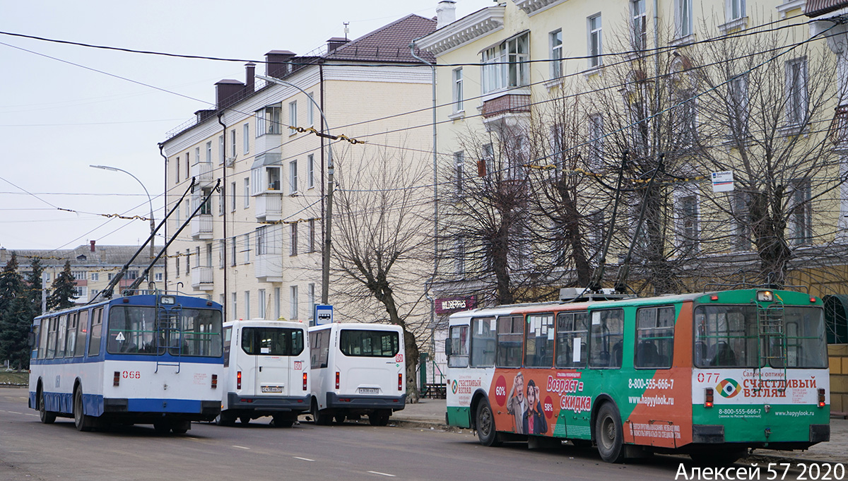 068, 077, К 838 ХВ 57, С 418 НВ 57, Остановки: конечные станции и кольца (Орёл) 068, 077, К 838 ХВ 57, С 418 НВ 57, Остановки: конечные станции и кольца (Орёл)